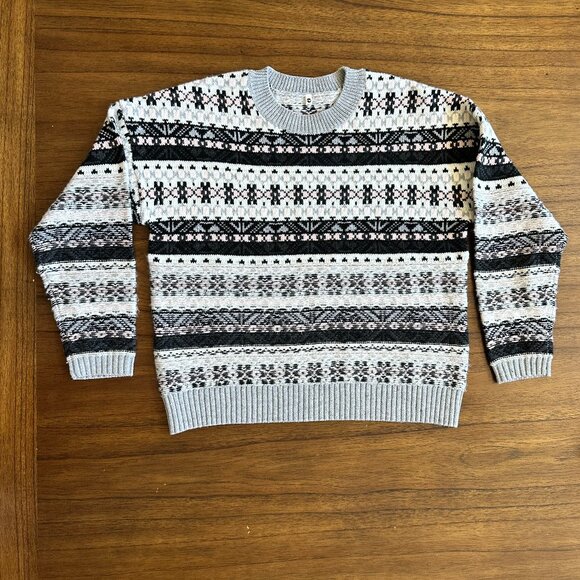 Winter Sweater Black and White with Pink Accents - Picture 3 of 8